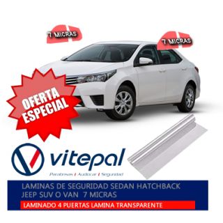 Laminado transparente 7 MICRAS 4 VIDRIOS LATERALES