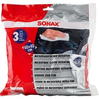 SONAX PAÑOS MICROFIBRA ULTRAFINOS 3 UNIDADES